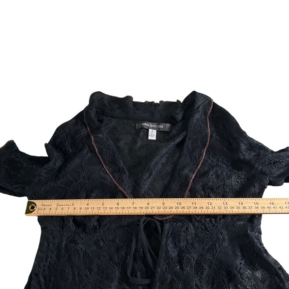 Urban Outfitters Black Lace Top S Festival Renaissance Romantic Boho Concert - Picture 7 of 10